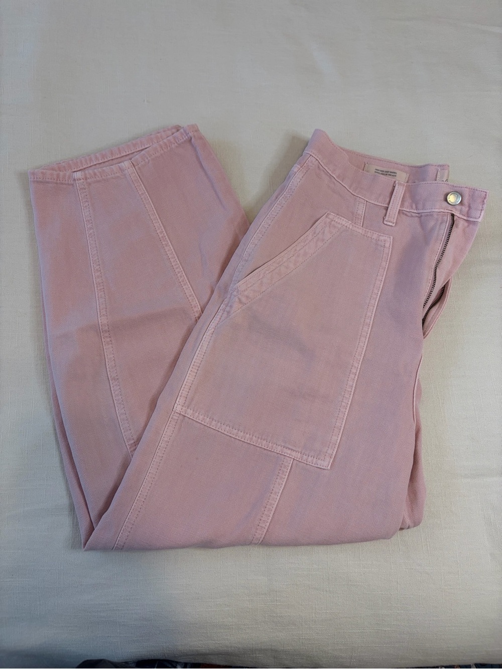 Universal Thread Dusty Pink high rise barrel Leg Utility Jeans